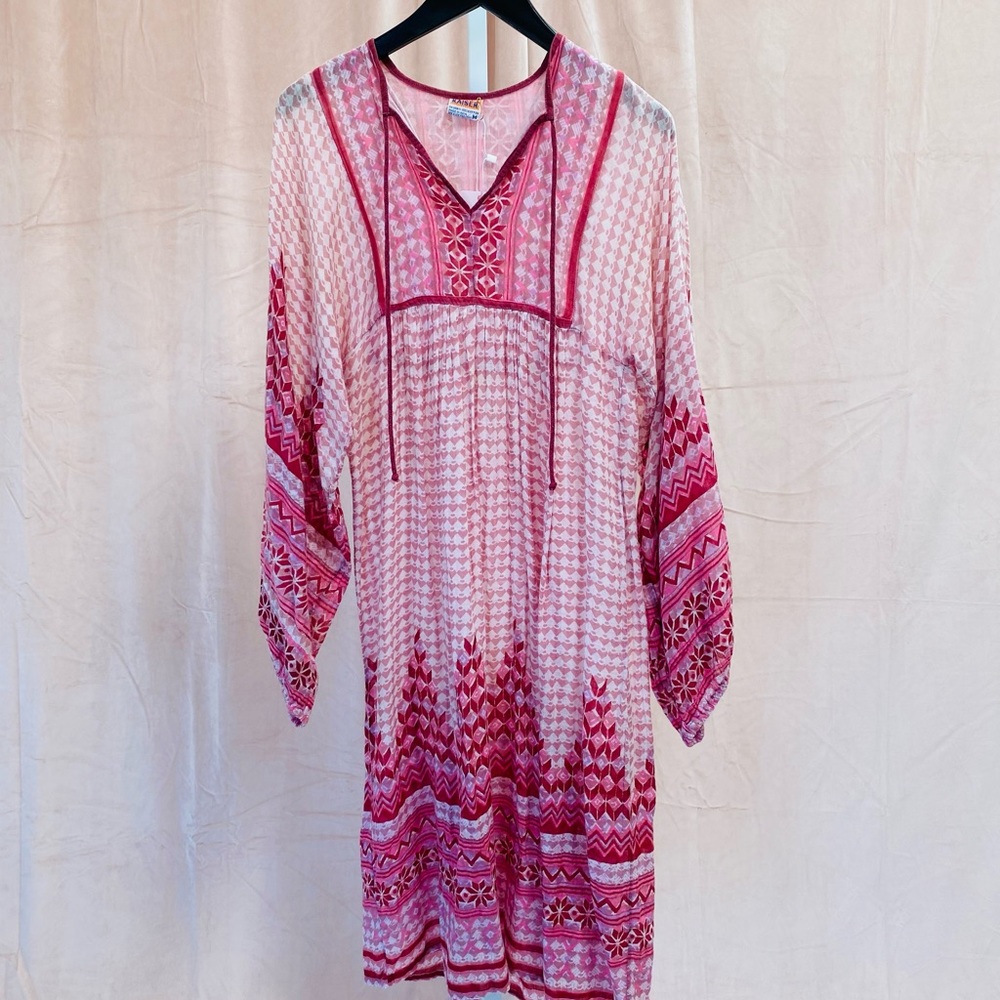 1970s Kaiser Indian Cotton Gauze Dress